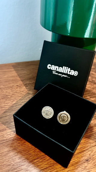 Gemelos Peseta - Plata de Ley 925