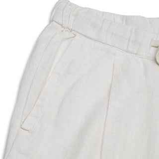 Pantalón de lino pinzas Canolli Cream