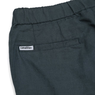 Pantalón de lino pinzas Deep Blue