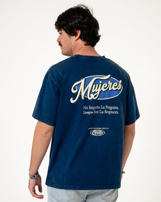 Camiseta Mujeres Navy desgastado