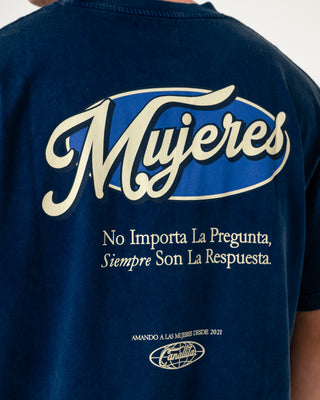 Camiseta Mujeres Navy desgastado