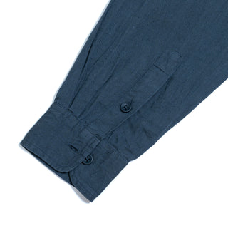 Camisa de lino y algodón Culto Mediterráneo Deep Blue